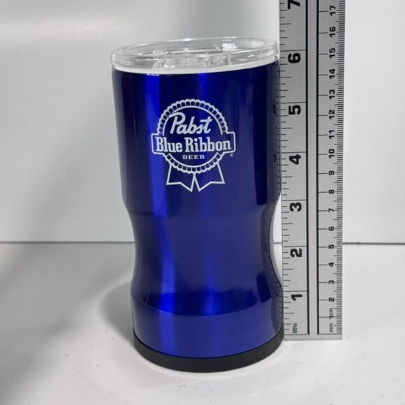 Pabst Blue Ribbon Licensed Logo Stainless Steel Koozie/Tumbler Metallic Blue - Picture 2 of 7